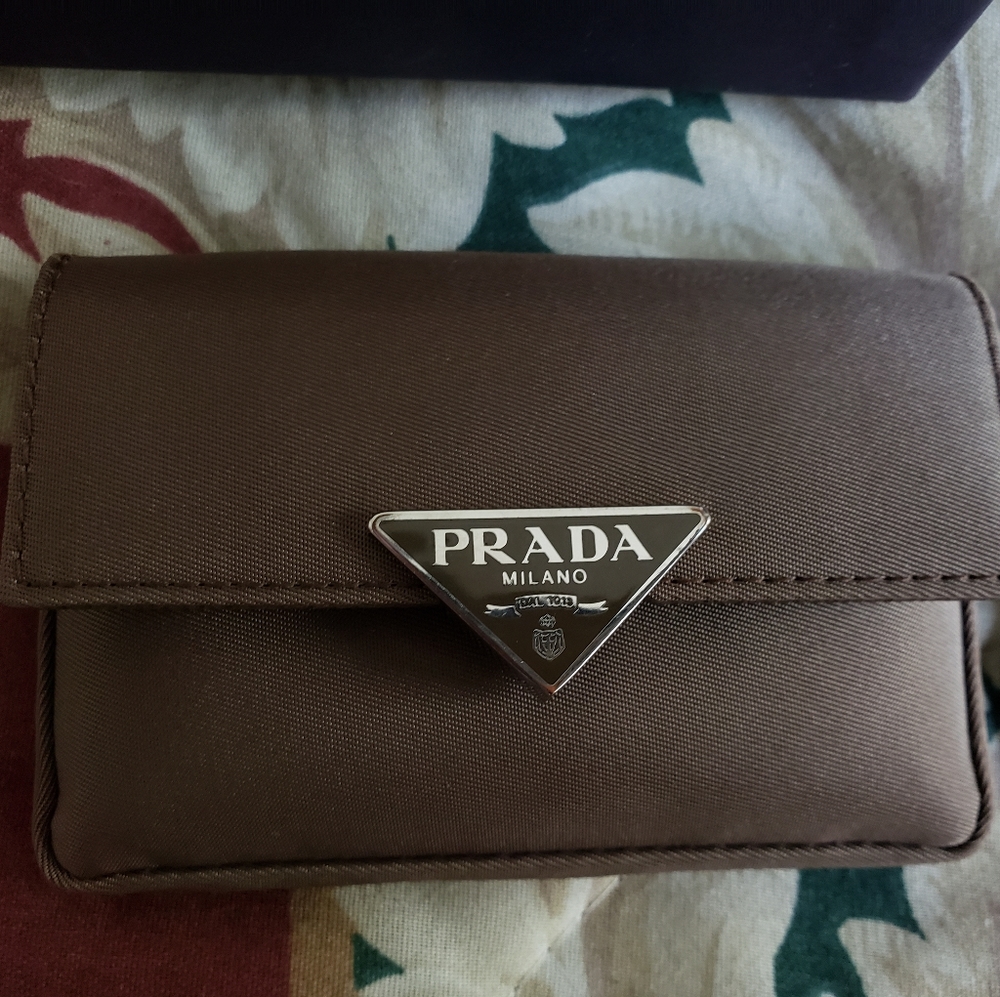 Authentic Prada card holder